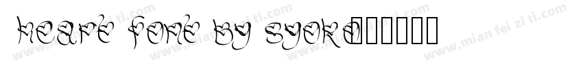 heart font by syoko字体转换